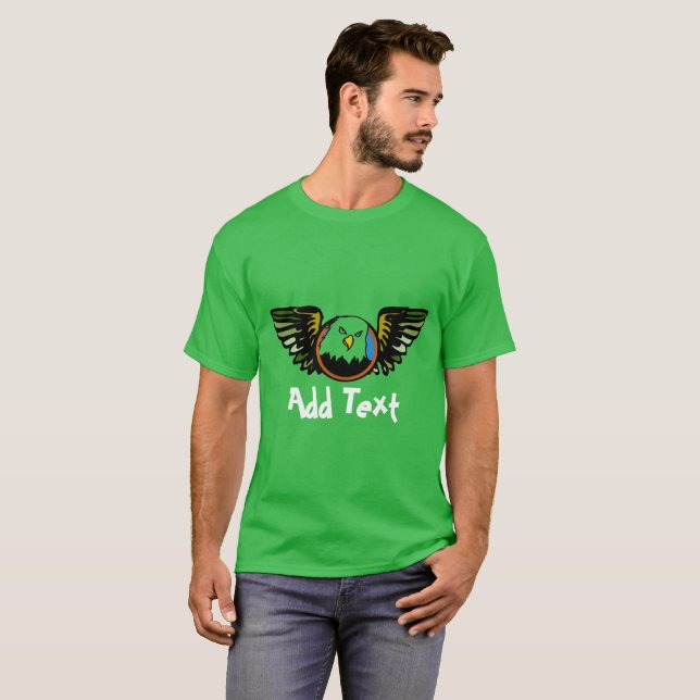 Flying Eagle, Add Text T-Shirt (Front Full)