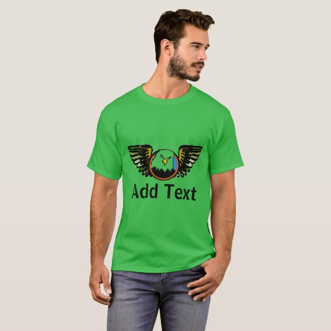 Flying Eagle, Add Text T-Shirt (Front Full)