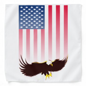 Flying Eagle And American Flag Bandana by stargiftshop at Zazzle