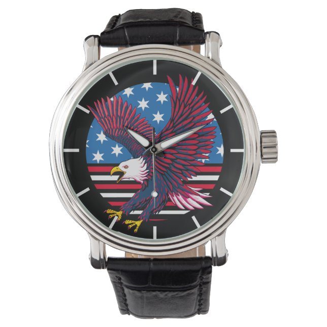 Flying Eagle and American Flag Watch (Front)