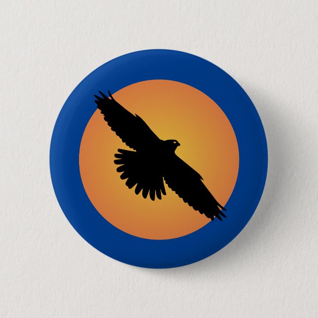 Flying eagle at front of the sun button (Front)