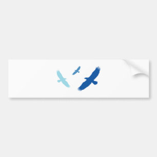 Flying Eagle (Blue) Bumper Sticker