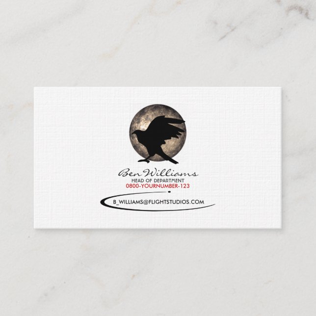Flying Eagle Business Card (Moon Version 2) (Front)