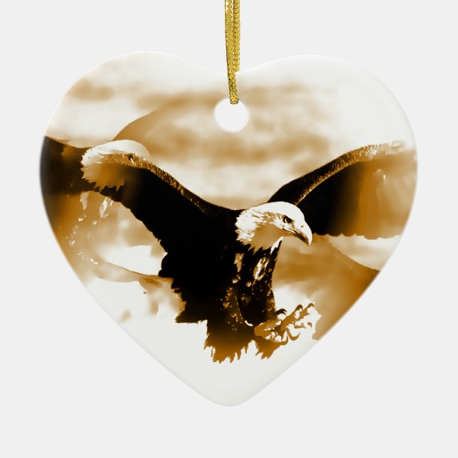 Flying Eagle Ceramic Ornament (Front)