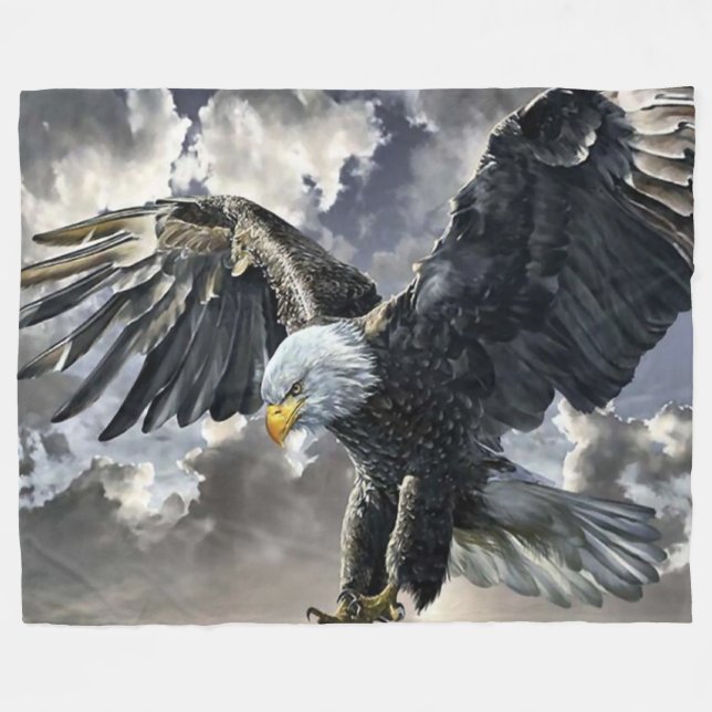 FLYING EAGLE FLEECE BLANKET (Front (Horizontal))