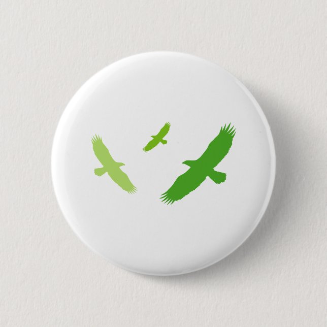 Flying Eagle (Green) Button (Front)