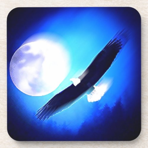 Flying Eagle  Moon Drink Coaster