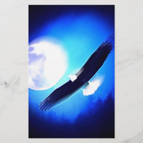 Flying Eagle  Moon Stationery