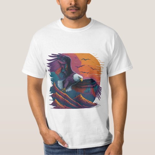 Flying Eagle Multi Color T_Shirt