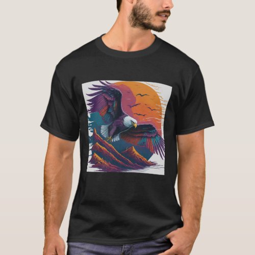Flying Eagle Multi Color T_Shirt
