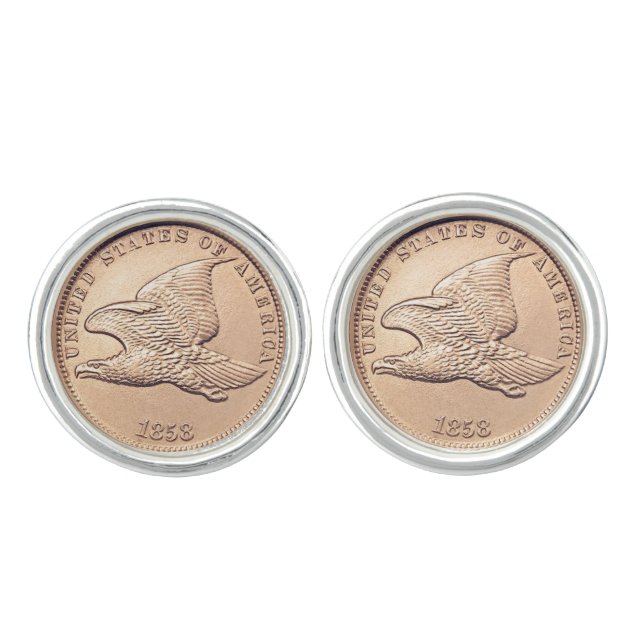 Flying Eagle Penny Cufflinks (Front)