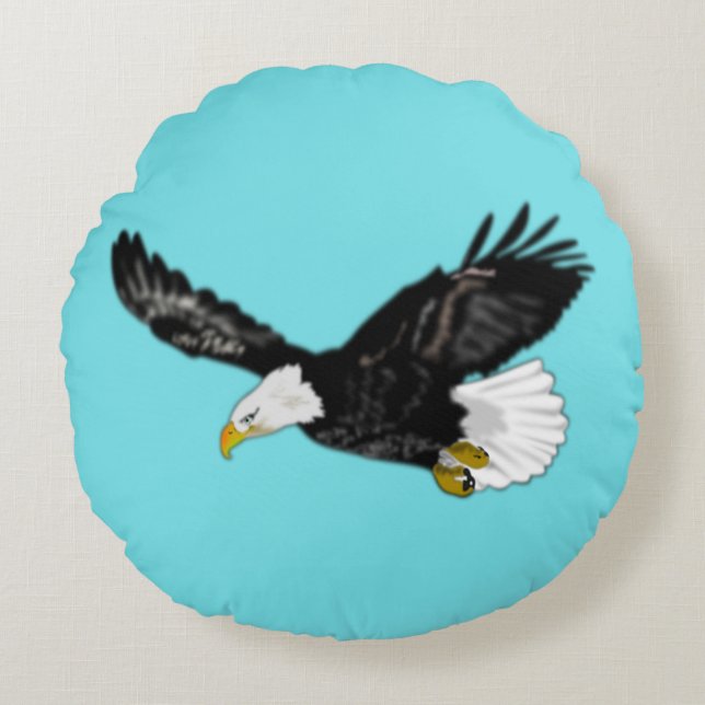 Flying Eagle Round Pillow (Front)