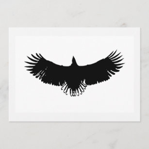 Flying Eagle Silhouette Invitation