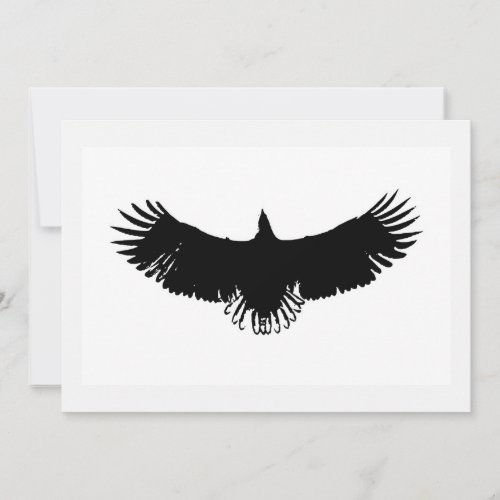 Flying Eagle Silhouette Invitation
