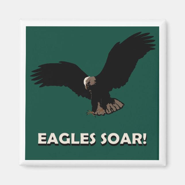 Flying Eagle Square Magnet (Front)