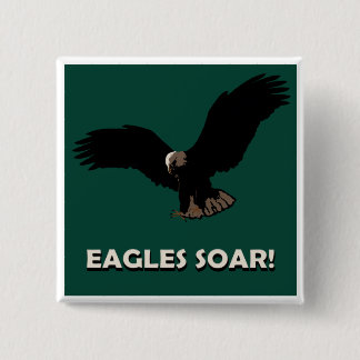 Flying Eagle Square Pinback Button
