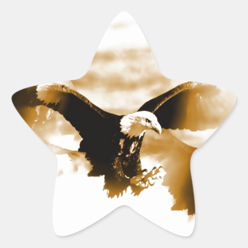 Flying Eagle Star Sticker