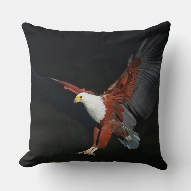 Flying Eagle Throw Pillow (Front)