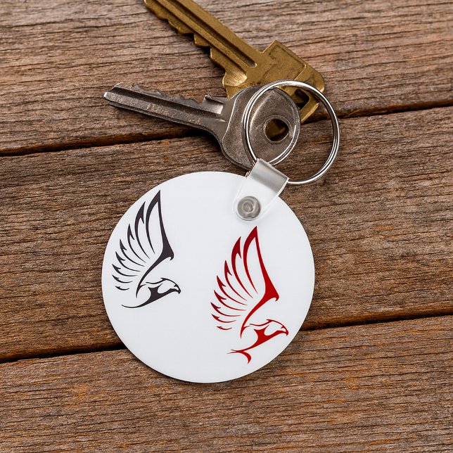 Flying Eagles Bold Bird Illustration Keychain (Creator Uploaded)