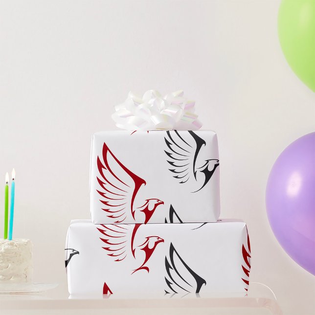 Flying Eagles Bold Bird Illustration Wrapping Paper (Creator Uploaded)