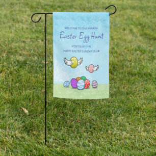 Flying Easter Eggs Garden Flag