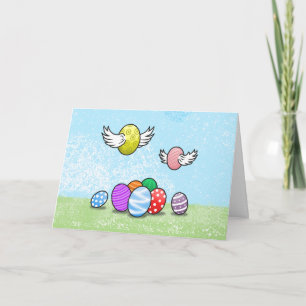 Flying Easter Eggs Invitation