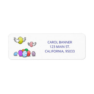 Flying Easter Eggs Label