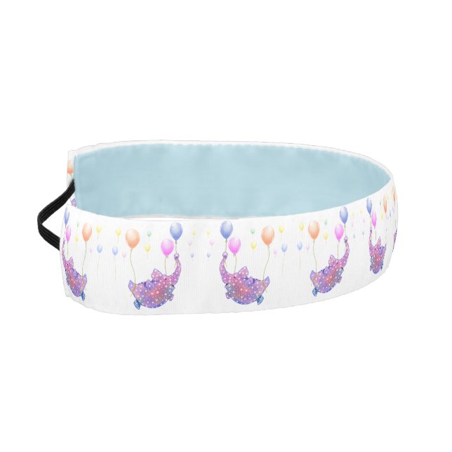 Flying Elephant Funny Athletic Headband (Left)