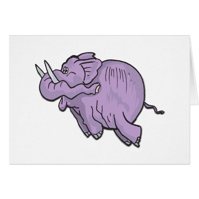 Flying Elephant Greeting Card
