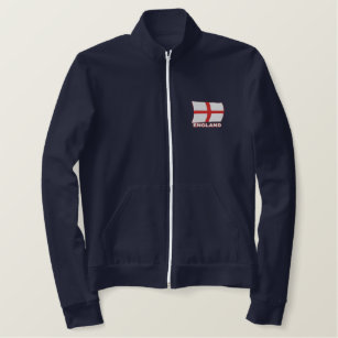 Flying England Flag Embroidered  Tracksuit Jacket