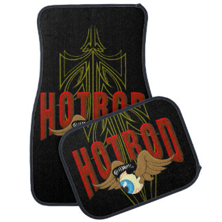 Flying Eyeball Hot Rod Car Floor Mat
