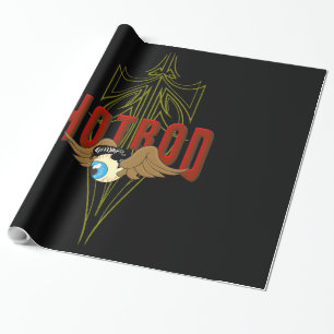 Flying Eyeball Hot Rod Wrapping Paper