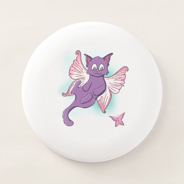 Flying Fairy Cat and Butterfly Wham-O Frisbee (Front)