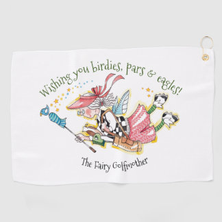 Flying Fairy Golfmother Wish Golf Towel