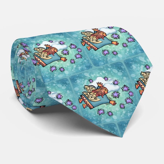 Flying Fairy  Neck Tie (Rolled)