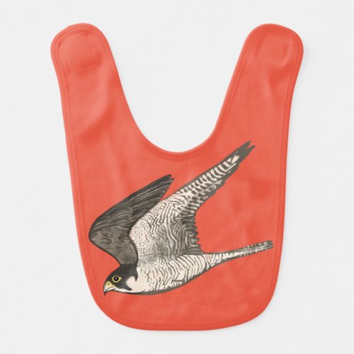 Flying Falcon Peregrine Bird Red Baby Bib