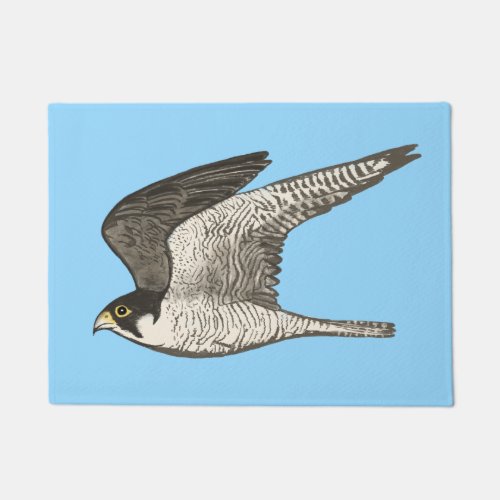Flying Falcons Colored Pencil Art Doormat