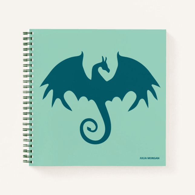 Flying Fantasy Dragon Personalized Custom Notebook (Front)