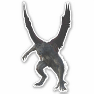 Flying Fantasy Werewolf Sticker