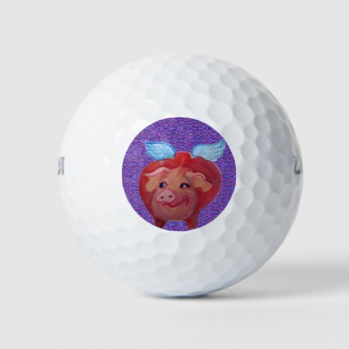 Flying fat pig golf balls