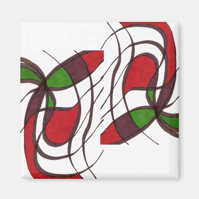 "Flying Fish" Abstract Magnet (Front)