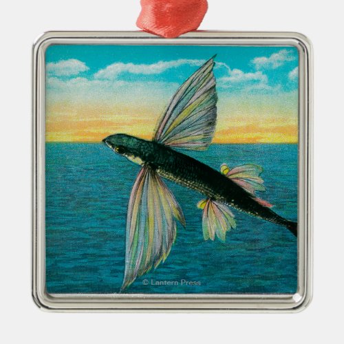 Flying Fish at Catalina Island Metal Ornament