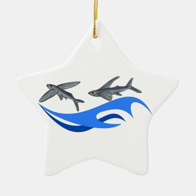 Flying Fish (Exocet) Ceramic Ornament (Front)