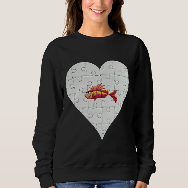 Flying Fish Heart Flying Fish Sweatshirt (Front)