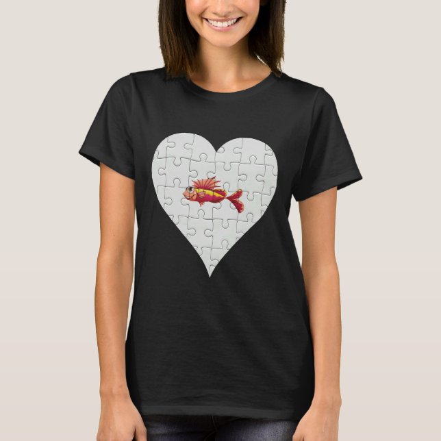 Flying Fish Heart Flying Fish T-Shirt (Front)