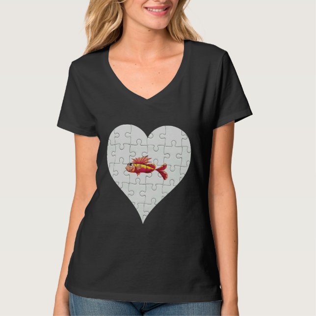 Flying Fish Heart Flying Fish T-Shirt (Front)