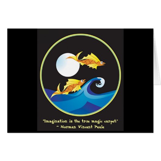 Flying Fish in Moonlight Cards (Front Horizontal)