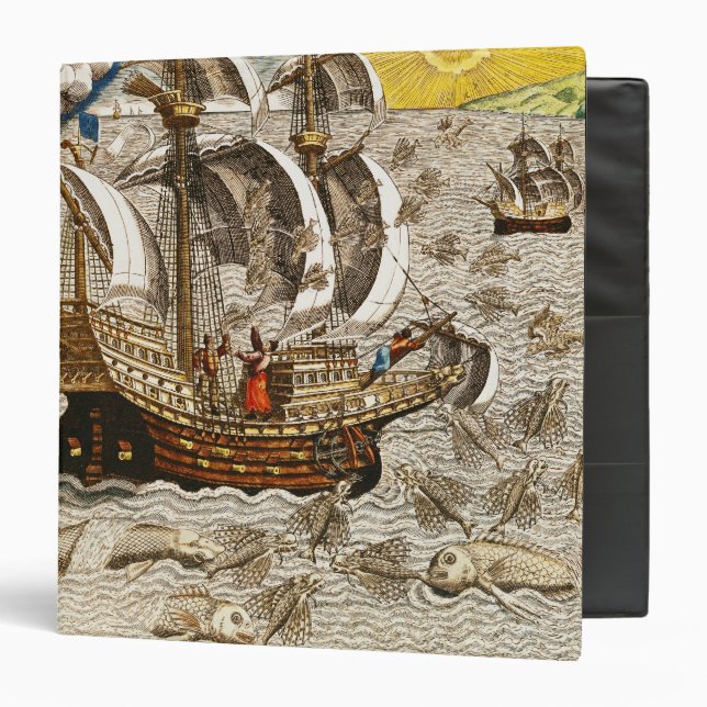 Flying Fish Meet in the Torrid Zone 3 Ring Binder (Front/Inside)