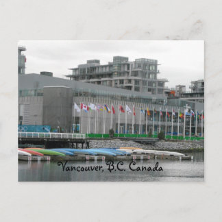 Flying Flags and Canoes Postcard