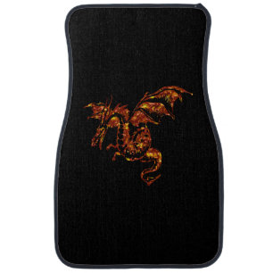 Flying Flame Dragon Car Floor Mat